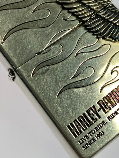 【中古品】【メンズ/レディース】 ZIPPO ジッポ HARLEY-DAVIDSON USA製 25年1月製造 ハーレーダビッドソン オイルライター アメリカ製 206-260809-em-32-min カラー：シルバー 万代Net店