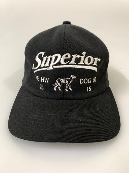 【中古品】【メンズ/レディース】 TYHE H.W.DOG&CO ザ エイチダブリュードッグアンドコー SUPERIOR LOGO BASEBALL CAP スペリオール ロゴ ベースボール キャップ 帽子 185-260811-hu-10-min サイズ：ONE カラー：ブラック 万代Net店