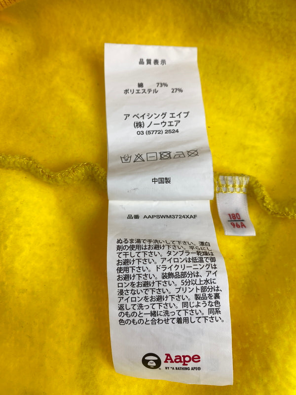 【中古品】【メンズ】 A BATHING APE アベイシングエイプ CAMO HOODIE カモ フーディ メンズ トップス 迷彩 パーカー フード付き スウェット 142-260817-em-23-min サイズ：L カラー：イエロー系 万代Net店
