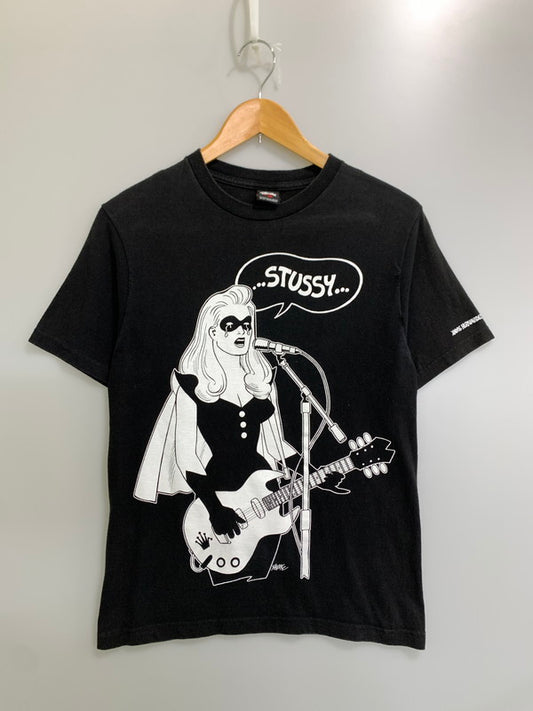 【中古品】【メンズ】 STUSSY ステューシー × JAIME HERNANDEZ ハイメ・エルナンデス PRINT TEE 半袖 プリント Tシャツ メンズ トップス ジェイミー 142-260809-em-43-min サイズ：Ｓ カラー：ブラック 万代Net店