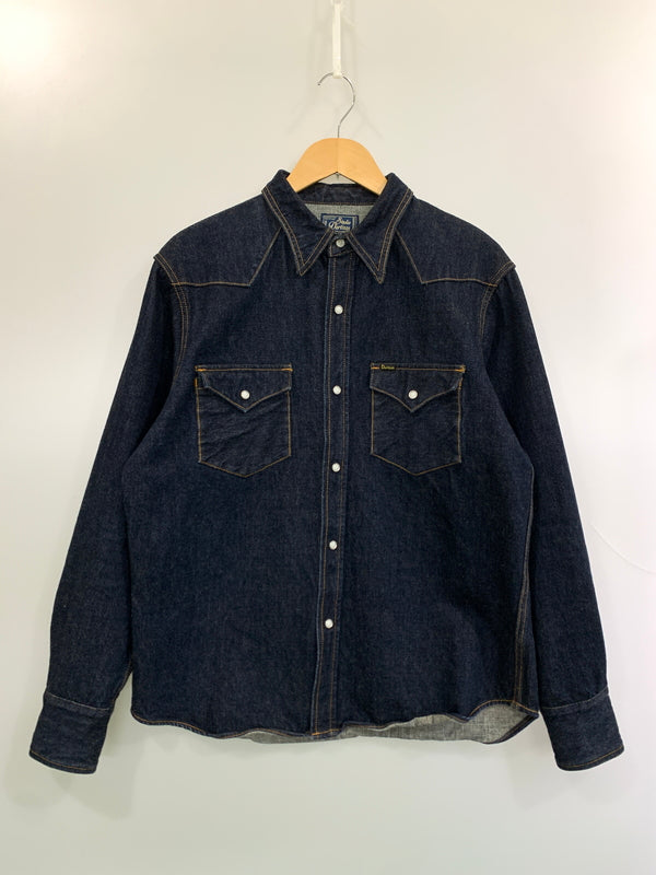 【中古品】【メンズ】 STUDIO D’ARTISAN ステュディオダルチザン DENIM WESTERN SHIRT D5571 デニム ウエスタンシャツ 長袖シャツ トップス 145-260804-yn-37-min サイズ：44 カラー：インディゴ 万代Net店