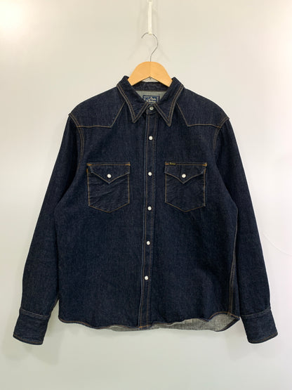 【中古品】【メンズ】 STUDIO D’ARTISAN ステュディオダルチザン DENIM WESTERN SHIRT D5571 デニム ウエスタンシャツ 長袖シャツ トップス 145-260804-yn-37-min サイズ：44 カラー：インディゴ 万代Net店