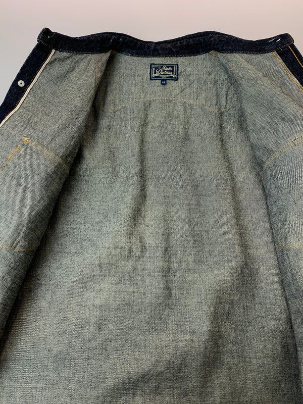 【中古品】【メンズ】 STUDIO D’ARTISAN ステュディオダルチザン DENIM WESTERN SHIRT D5571 デニム ウエスタンシャツ 長袖シャツ トップス 145-260804-yn-37-min サイズ：44 カラー：インディゴ 万代Net店