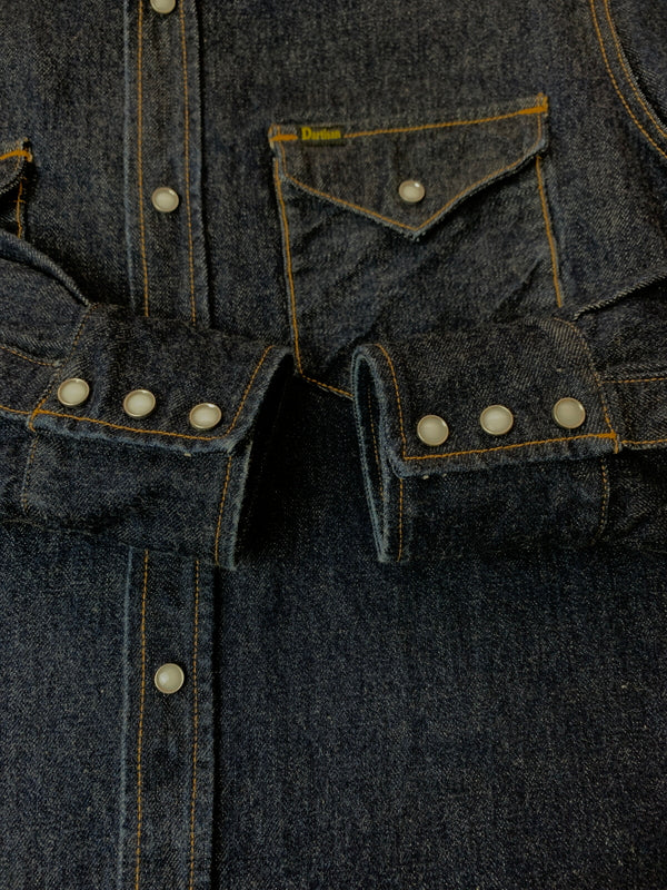 【中古品】【メンズ】 STUDIO D’ARTISAN ステュディオダルチザン DENIM WESTERN SHIRT D5571 デニム ウエスタンシャツ 長袖シャツ トップス 145-260804-yn-37-min サイズ：44 カラー：インディゴ 万代Net店