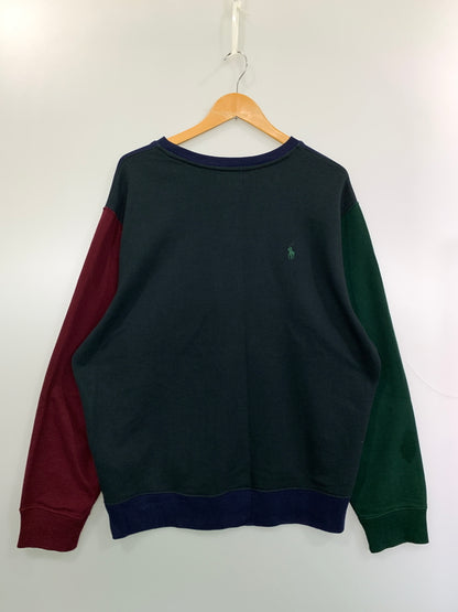 【中古品】【メンズ】 POLO by RALPH LAUREN ポロバイラルフローレン BEAMS LIMITED EDITION SWEATSHIRT トレーナー スウェット ロングスリーブ 長袖 147-260804-hu-46-min サイズ：XL カラー：ネイビー/グリーン/ボルドー 万代Net店