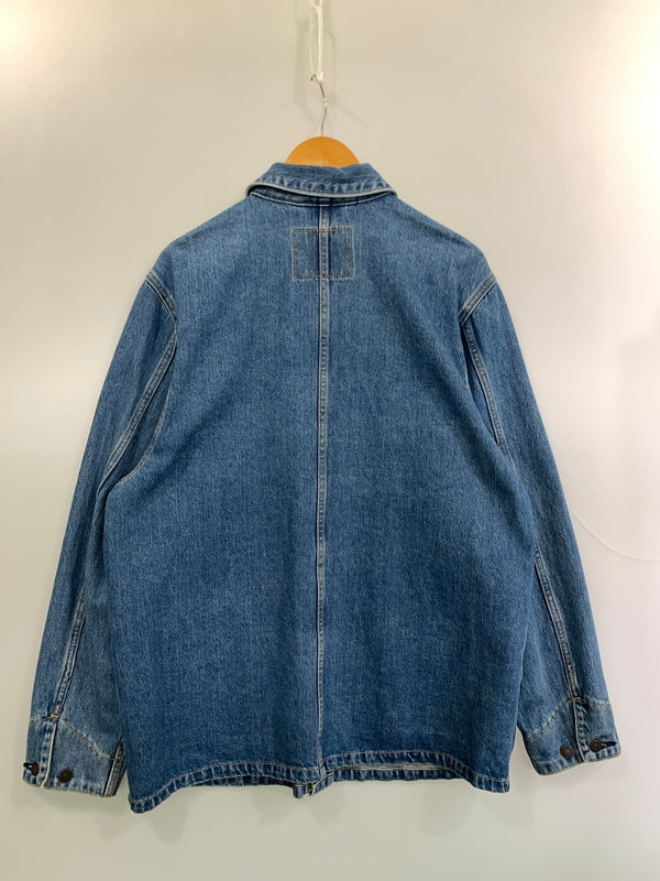 【中古品】【メンズ】 LEVI'S リーバイス DENIM COVERALL A0744-0000 デニム カバーオール 上着 アウター ワークジャケット 147-260804-hu-51-min サイズ：M カラー：ブルーインディゴ 万代Net店