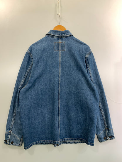 【中古品】【メンズ】 LEVI'S リーバイス DENIM COVERALL A0744-0000 デニム カバーオール 上着 アウター ワークジャケット 147-260804-hu-51-min サイズ：M カラー：ブルーインディゴ 万代Net店
