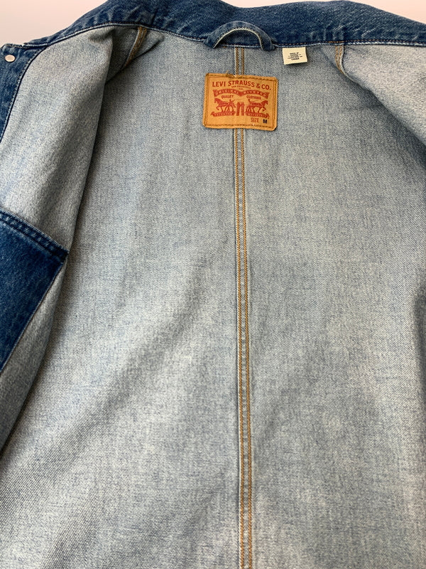 【中古品】【メンズ】 LEVI'S リーバイス DENIM COVERALL A0744-0000 デニム カバーオール 上着 アウター ワークジャケット 147-260804-hu-51-min サイズ：M カラー：ブルーインディゴ 万代Net店