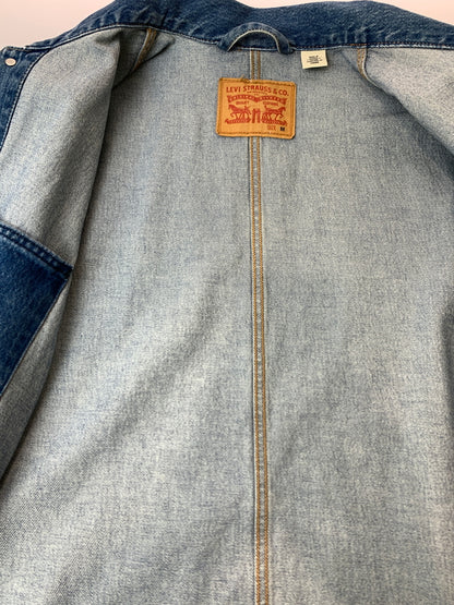 【中古品】【メンズ】 LEVI'S リーバイス DENIM COVERALL A0744-0000 デニム カバーオール 上着 アウター ワークジャケット 147-260804-hu-51-min サイズ：M カラー：ブルーインディゴ 万代Net店