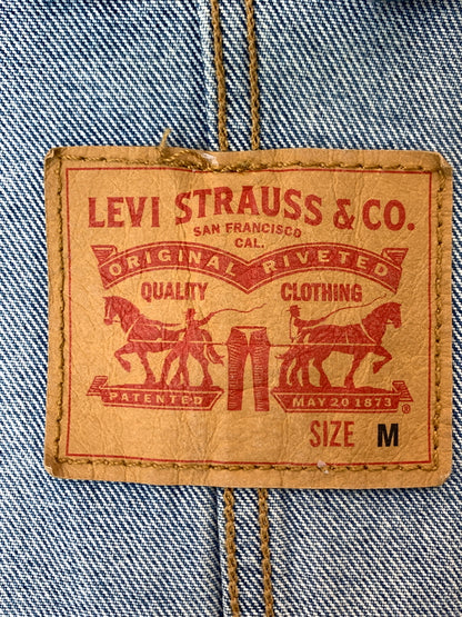 【中古品】【メンズ】 LEVI'S リーバイス DENIM COVERALL A0744-0000 デニム カバーオール 上着 アウター ワークジャケット 147-260804-hu-51-min サイズ：M カラー：ブルーインディゴ 万代Net店
