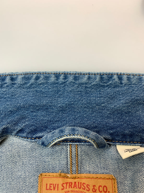 【中古品】【メンズ】 LEVI'S リーバイス DENIM COVERALL A0744-0000 デニム カバーオール 上着 アウター ワークジャケット 147-260804-hu-51-min サイズ：M カラー：ブルーインディゴ 万代Net店