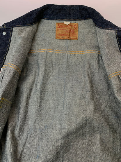 【中古品】【メンズ】 SUGAR CANE シュガーケーン 14.25OZ. DENIM JACKET 1953 MODEL SC11953 デニムジャケット アウター 145-260804-yn-38-min サイズ：42 カラー：インディゴ 万代Net店