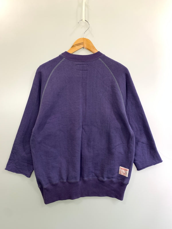 【中古品】【メンズ】 TOY’S MCCOY トイズマッコイ 7分袖スウェット シャツ 長袖 トレーナー ロングスリーブ 145-260804-hu-48-min サイズ：42 カラー：パープル 万代Net店