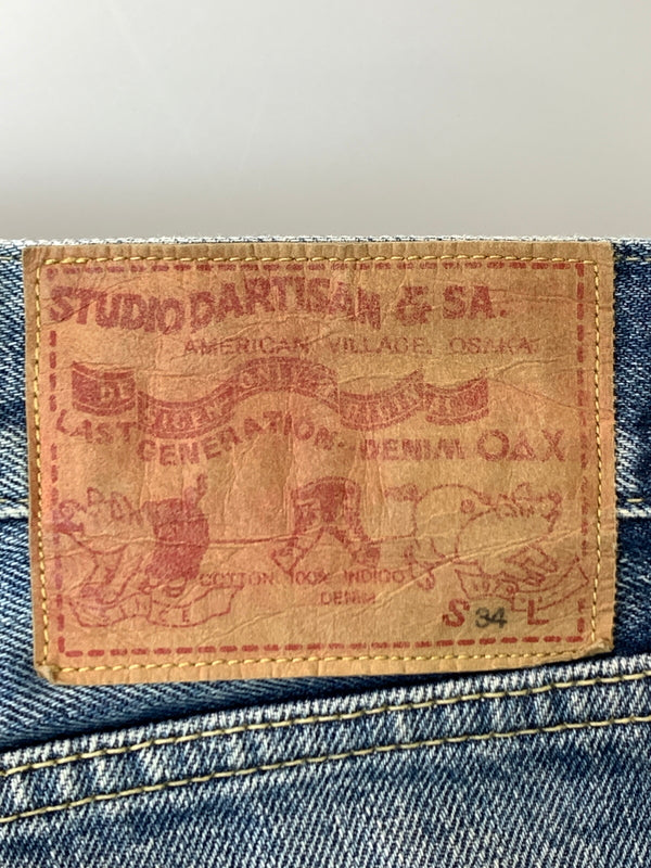 【中古品】【メンズ】 STUDIO D'ARTISAN ステュディオ ダ ルチザン IVY WASH JEANS D1826 デニムパンツ ボトムス ジーンズ ジーパン 156-260804-hu-43-min サイズ：34 カラー：ブルーインディゴ 万代Net店