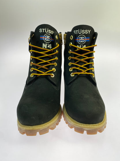【中古品】【メンズ】 STUSSY ステューシー × TIMBERLAND ティンバーランド 6 INCH PREMIUM BOOTS SIDE ZIP プレミアム ブーツ サイドジップ 164-260805-zi-22-min サイズ：26.5cm カラー：ブラック 万代Net店