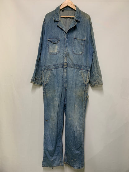 【現状渡し品】【メンズ】 WRANGLER ラングラー 60-70's DENIM ALL-IN-ONE 60-70年代 デニム オールインワン つなぎ 157-260804-yn-36-min サイズ：46 REGULAR カラー：インディゴ 万代Net店