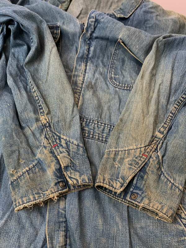 【現状渡し品】【メンズ】 WRANGLER ラングラー 60-70's DENIM ALL-IN-ONE 60-70年代 デニム オールインワン つなぎ 157-260804-yn-36-min サイズ：46 REGULAR カラー：インディゴ 万代Net店