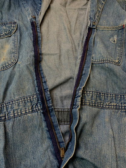 【現状渡し品】【メンズ】 WRANGLER ラングラー 60-70's DENIM ALL-IN-ONE 60-70年代 デニム オールインワン つなぎ 157-260804-yn-36-min サイズ：46 REGULAR カラー：インディゴ 万代Net店