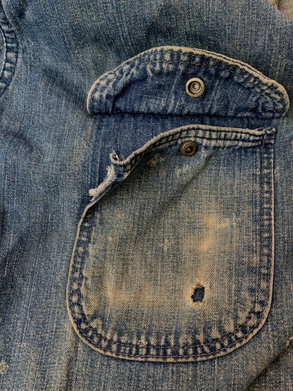 【現状渡し品】【メンズ】 WRANGLER ラングラー 60-70's DENIM ALL-IN-ONE 60-70年代 デニム オールインワン つなぎ 157-260804-yn-36-min サイズ：46 REGULAR カラー：インディゴ 万代Net店