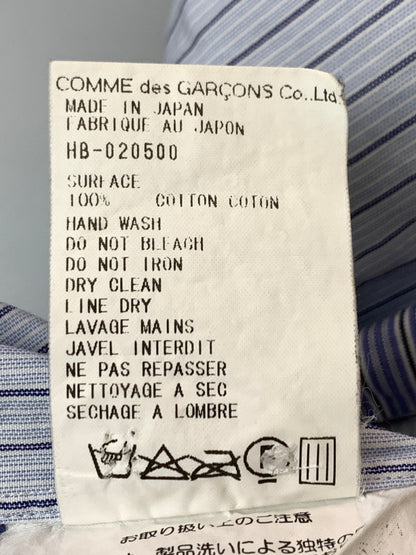 【中古品】【メンズ】 COMME DES GARCONS コムデギャルソンオム OPEN COLLAR S S SHIRT オープン カラーシャツ HB-020500 半袖 ショートスリーブ 140-260804-hu-49-min カラー：ブルー系 万代Net店