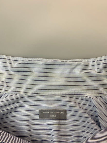【中古品】【メンズ】 COMME DES GARCONS コムデギャルソンオム OPEN COLLAR S S SHIRT オープン カラーシャツ HB-020500 半袖 ショートスリーブ 140-260804-hu-49-min カラー：ブルー系 万代Net店