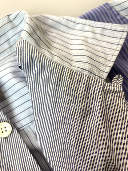 【中古品】【メンズ】 COMME DES GARCONS コムデギャルソンオム OPEN COLLAR S S SHIRT オープン カラーシャツ HB-020500 半袖 ショートスリーブ 140-260804-hu-49-min カラー：ブルー系 万代Net店