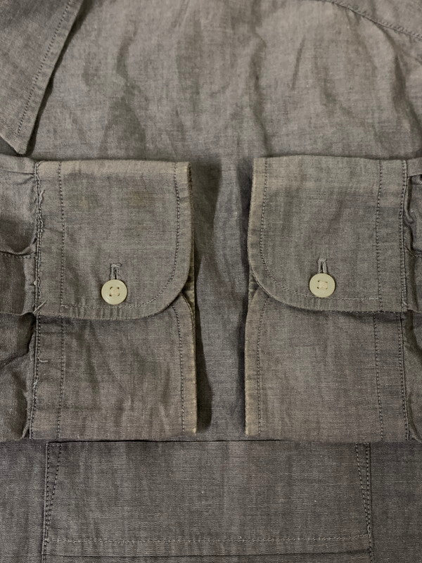 【現状渡し品】【メンズ】 YVES SAINT LAURENT イヴ・サンローラン L/S SHIRT ロングスリーブ シャツ メンズ トップス 長袖シャツ 141-260809-em-55-min サイズ：16 1/2 カラー：グレー 万代Net店