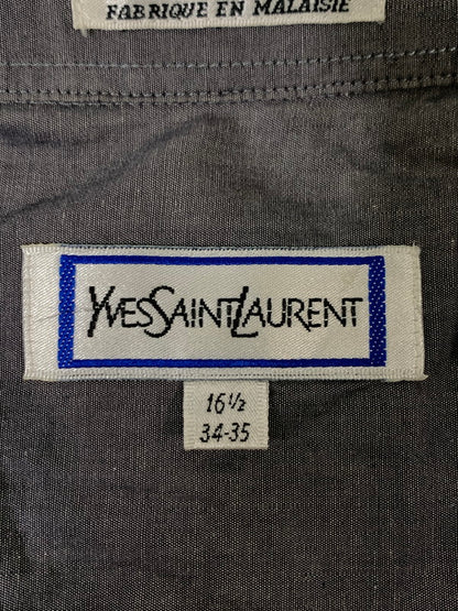 【現状渡し品】【メンズ】 YVES SAINT LAURENT イヴ・サンローラン L/S SHIRT ロングスリーブ シャツ メンズ トップス 長袖シャツ 141-260809-em-55-min サイズ：16 1/2 カラー：グレー 万代Net店