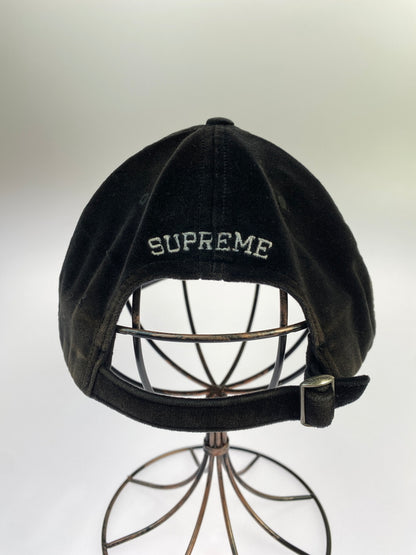 【中古品】【メンズ/レディース】 SUPREME シュプリーム S LOGO VELVET 6 PANEL CAP S ロゴ ベルベット シックスパネル キャップ 帽子 185-260809-em-13-min カラー：ブラック 万代Net店