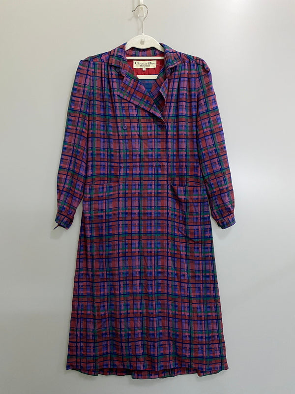 【中古品】【レディース】 CHRISTIAN DIOR クリスチャンディオール PRET-A-PORTER ONE-PIECE プレタポルテ ワンピース 170-260807-jt-15-min サイズ：5 カラー：チェック 総柄 万代Net店