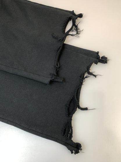【中古品】【メンズ】 BALENCIAGA バレンシアガ 24SS DISTRESSED CROPPED SWEATPANTS 783401 TQVB2 ディストレスト クロップド スウェットパンツ ボトムス 152-260806-yn-09-min サイズ：XXS カラー：ブラック 万代Net店