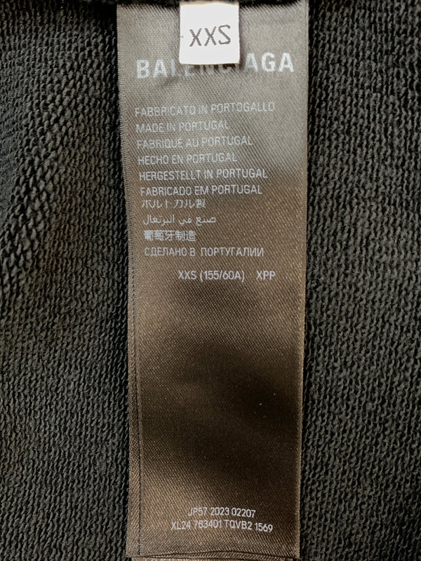【中古品】【メンズ】 BALENCIAGA バレンシアガ 24SS DISTRESSED CROPPED SWEATPANTS 783401 TQVB2 ディストレスト クロップド スウェットパンツ ボトムス 152-260806-yn-09-min サイズ：XXS カラー：ブラック 万代Net店