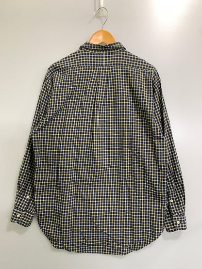 【中古品】【メンズ】 RALPH LAUREN ラルフローレン 90S LS BD CHECK SHIRT 90年代 チェックシャツ 長袖 ロングスリーブ 146-260812-hu-23-min サイズ：L カラー：ネイビー/ベージュ（チェック） 万代Net店