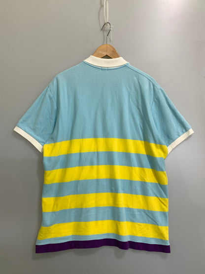 【中古品】【メンズ】 A BATHING APE アベイシングエイプ SS POLO SHIRT BABY MILO 半袖 ポロシャツ メンズ トップス 142-260809-em-42-min サイズ：L カラー：ライトブルー/イエロー/ホワイト 万代Net店