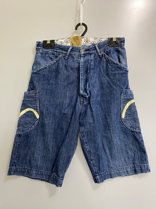 【中古品】【メンズ】 EVISU エヴィス YAMANE ヤマネ シンチバッグ デニム ショーツ デニムパンツ ボトムス 156-260807-jt-18-min サイズ：33 × 36 カラー：インディゴ 万代Net店