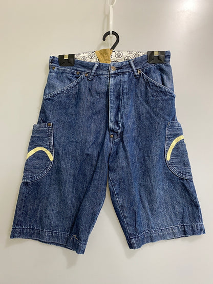 【中古品】【メンズ】 EVISU エヴィス YAMANE ヤマネ シンチバッグ デニム ショーツ デニムパンツ ボトムス 156-260807-jt-18-min サイズ：33 × 36 カラー：インディゴ 万代Net店