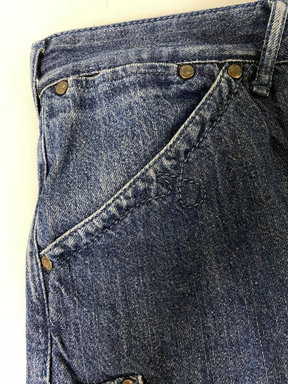 【中古品】【メンズ】 EVISU エヴィス YAMANE ヤマネ シンチバッグ デニム ショーツ デニムパンツ ボトムス 156-260807-jt-18-min サイズ：33 × 36 カラー：インディゴ 万代Net店