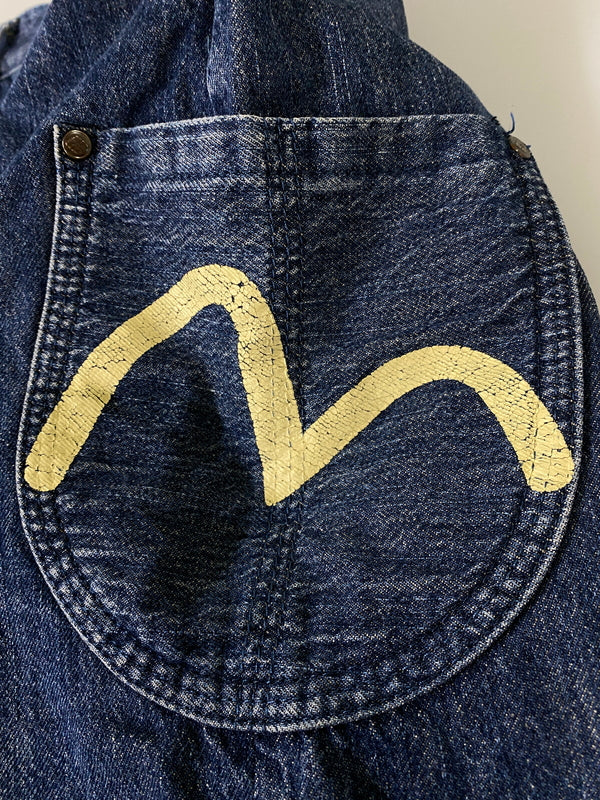 【中古品】【メンズ】 EVISU エヴィス YAMANE ヤマネ シンチバッグ デニム ショーツ デニムパンツ ボトムス 156-260807-jt-18-min サイズ：33 × 36 カラー：インディゴ 万代Net店
