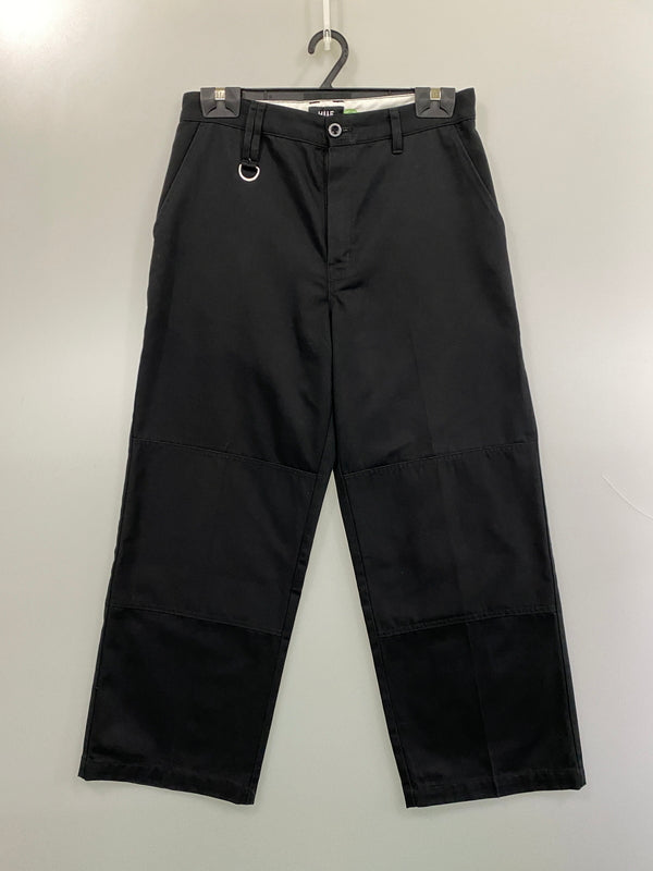 【中古品】【メンズ】 HUF×DICKIES ハフ ディッキーズ ダブルニーワークパンツ ボトムス 153-260811-hu-33-min サイズ：30 カラー：ブラック 万代Net店