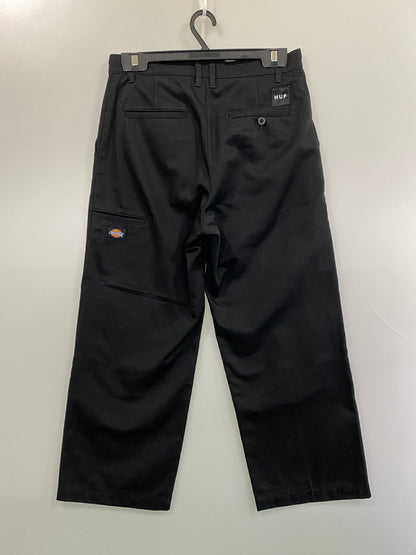 【中古品】【メンズ】 HUF×DICKIES ハフ ディッキーズ ダブルニーワークパンツ ボトムス 153-260811-hu-33-min サイズ：30 カラー：ブラック 万代Net店