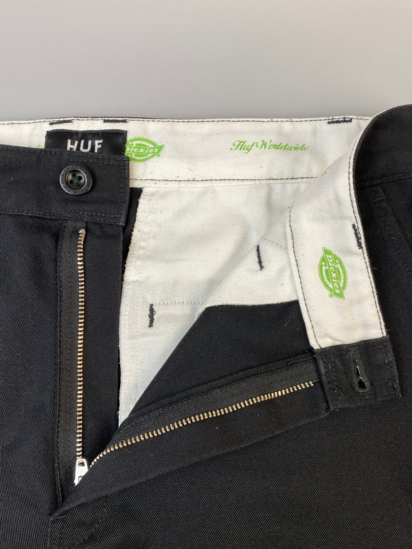 【中古品】【メンズ】 HUF×DICKIES ハフ ディッキーズ ダブルニーワークパンツ ボトムス 153-260811-hu-33-min サイズ：30 カラー：ブラック 万代Net店