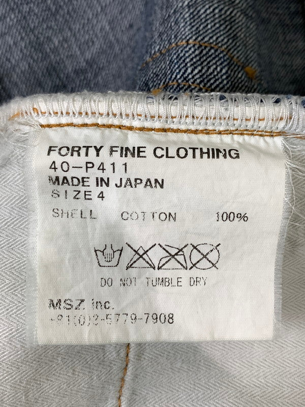 【中古品】【メンズ】 FORTY FINE CLOTHING フォーティ ファイン クロージング DENIM PANTS デニム パンツ ボトムス ジーパン 156-260811-hu-30-min サイズ：４ カラー：インディゴ 万代Net店