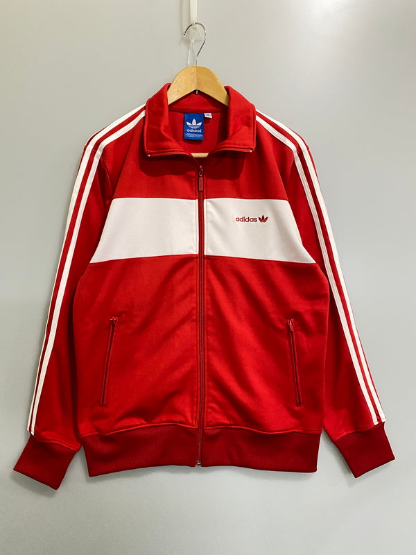 【中古品】【メンズ】 ADIDAS アディダス TRACK JACKET ジャージ トラック ジャケット トップス 148-260807-jt-14-min サイズ：XXL カラー：レッド 万代Net店