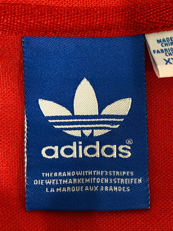 【中古品】【メンズ】 ADIDAS アディダス TRACK JACKET ジャージ トラック ジャケット トップス 148-260807-jt-14-min サイズ：XXL カラー：レッド 万代Net店