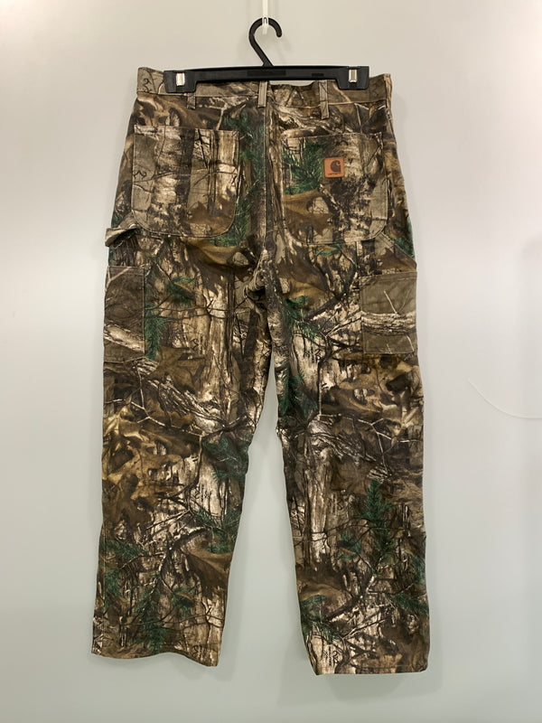 【中古品】【メンズ】 CARHARTT カーハート REAL TREE DUCK PAINTER PANTS B235977 USA製 リアルツリー ダックペインターパンツ ボトムス 157-260806-yn-10-min サイズ：34×32 カラー：ブラウン系 万代Net店