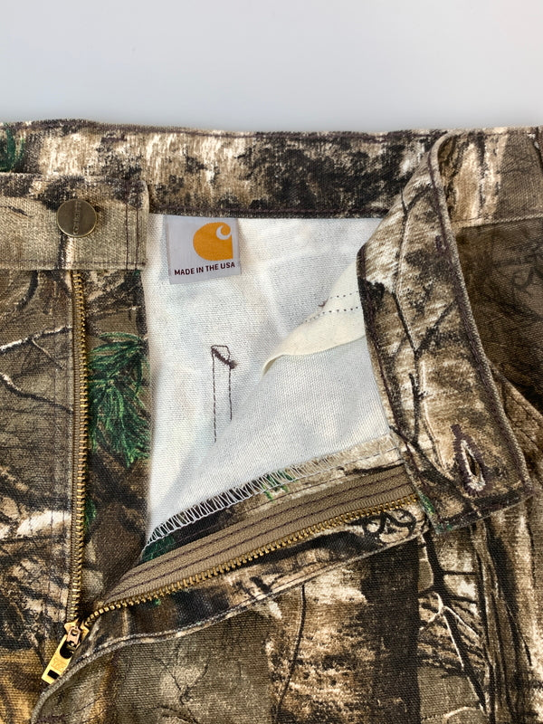 【中古品】【メンズ】 CARHARTT カーハート REAL TREE DUCK PAINTER PANTS B235977 USA製 リアルツリー ダックペインターパンツ ボトムス 157-260806-yn-10-min サイズ：34×32 カラー：ブラウン系 万代Net店