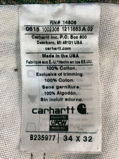 【中古品】【メンズ】 CARHARTT カーハート REAL TREE DUCK PAINTER PANTS B235977 USA製 リアルツリー ダックペインターパンツ ボトムス 157-260806-yn-10-min サイズ：34×32 カラー：ブラウン系 万代Net店