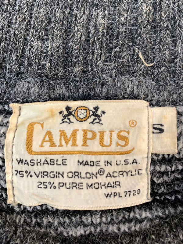 【中古品】【メンズ】 CAMPUS キャンパス 60'S モヘア混 SWEATER セーター トップス 146-260805-zi-39-min サイズ：S カラー：グレー系 万代Net店