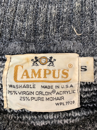【中古品】【メンズ】 CAMPUS キャンパス 60'S モヘア混 SWEATER セーター トップス 146-260805-zi-39-min サイズ：S カラー：グレー系 万代Net店