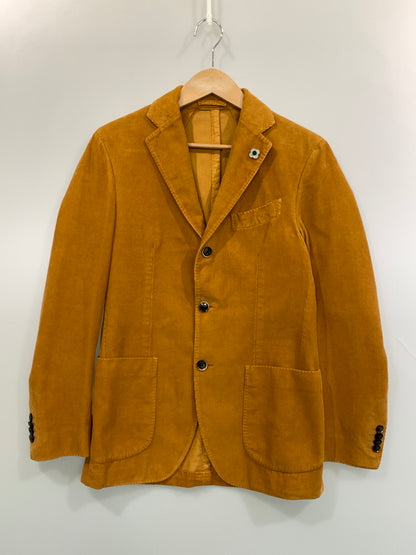 【中古品】【メンズ】 LARDINI ラルディーニ ASR41203 コーデュロイジャケット&ベスト 141-260805-zi-42-min サイズ：44 カラー：キャメル 万代Net店